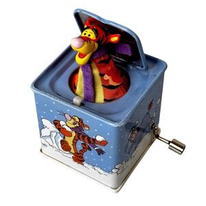 Pop Goes Tigger Jack in the Box 2007 Disney Hallmark Winnie the Pooh Tin Musical